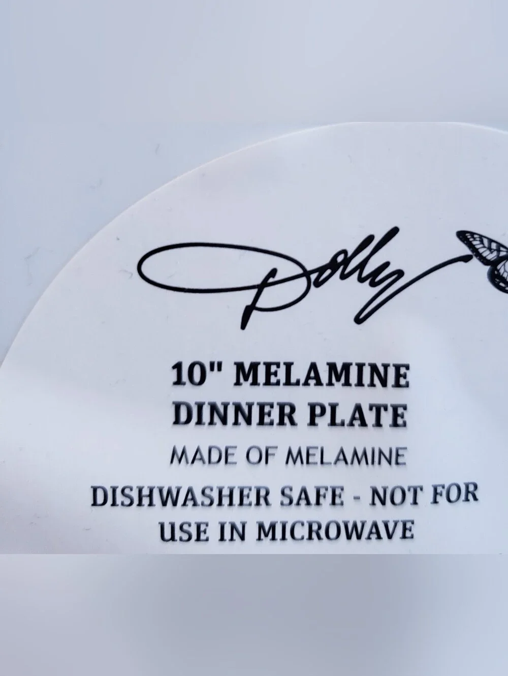 Dolly Parton Spring Wildflower Pink Floral Melamine Dinner Plates - Set of 4